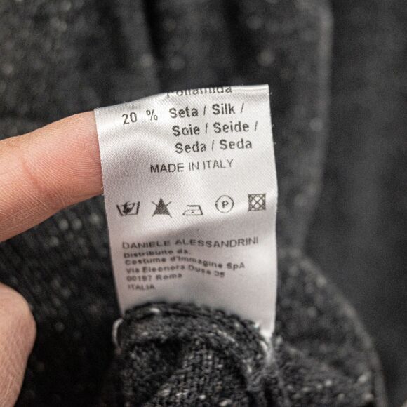 DANIELE ALESSANDRINI Homme Couture Men's 2XL Turtuleneck Sweater Gray knit - Picture 8 of 8